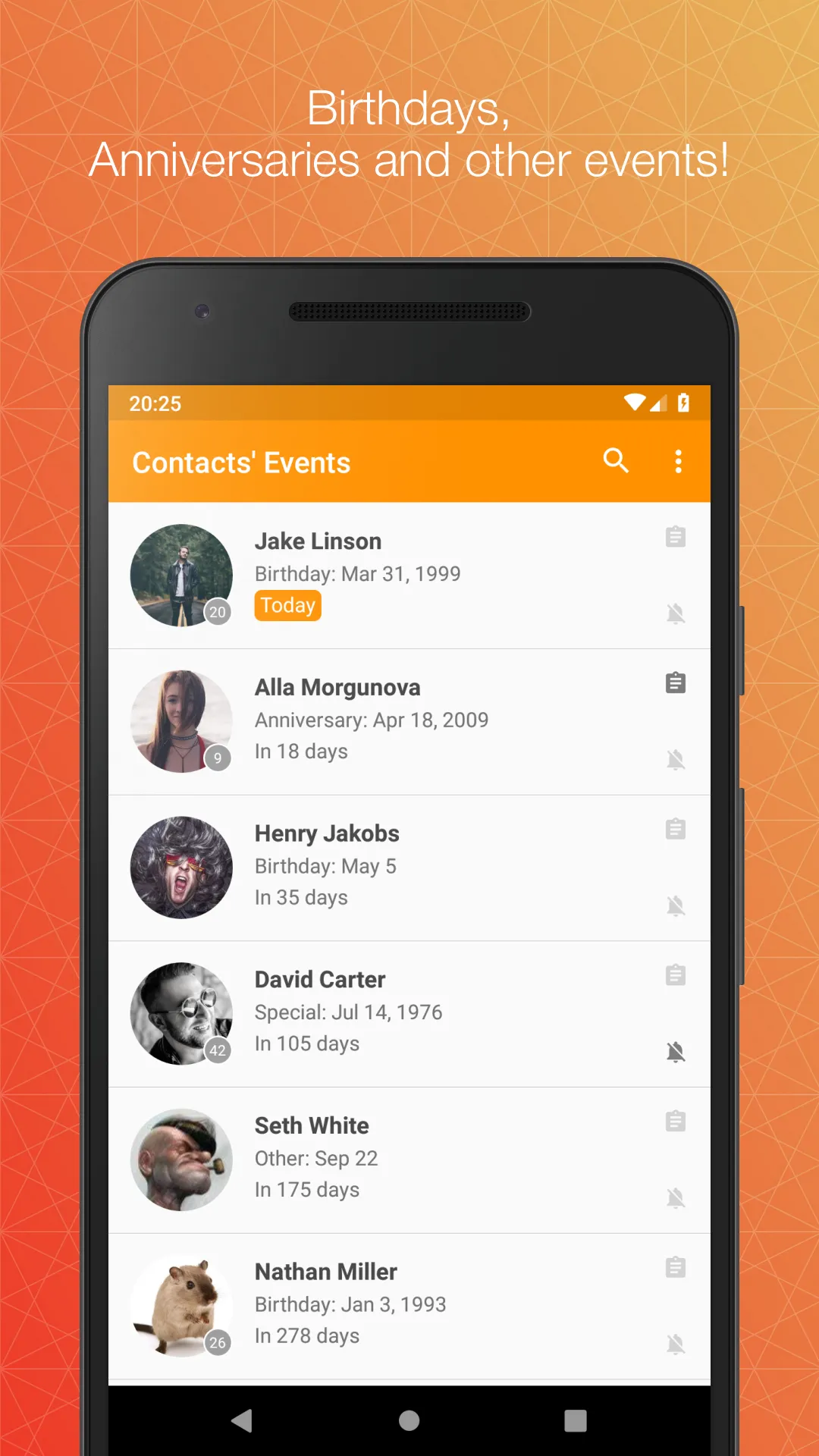 Contacts' Birthdays | Indus Appstore | Screenshot