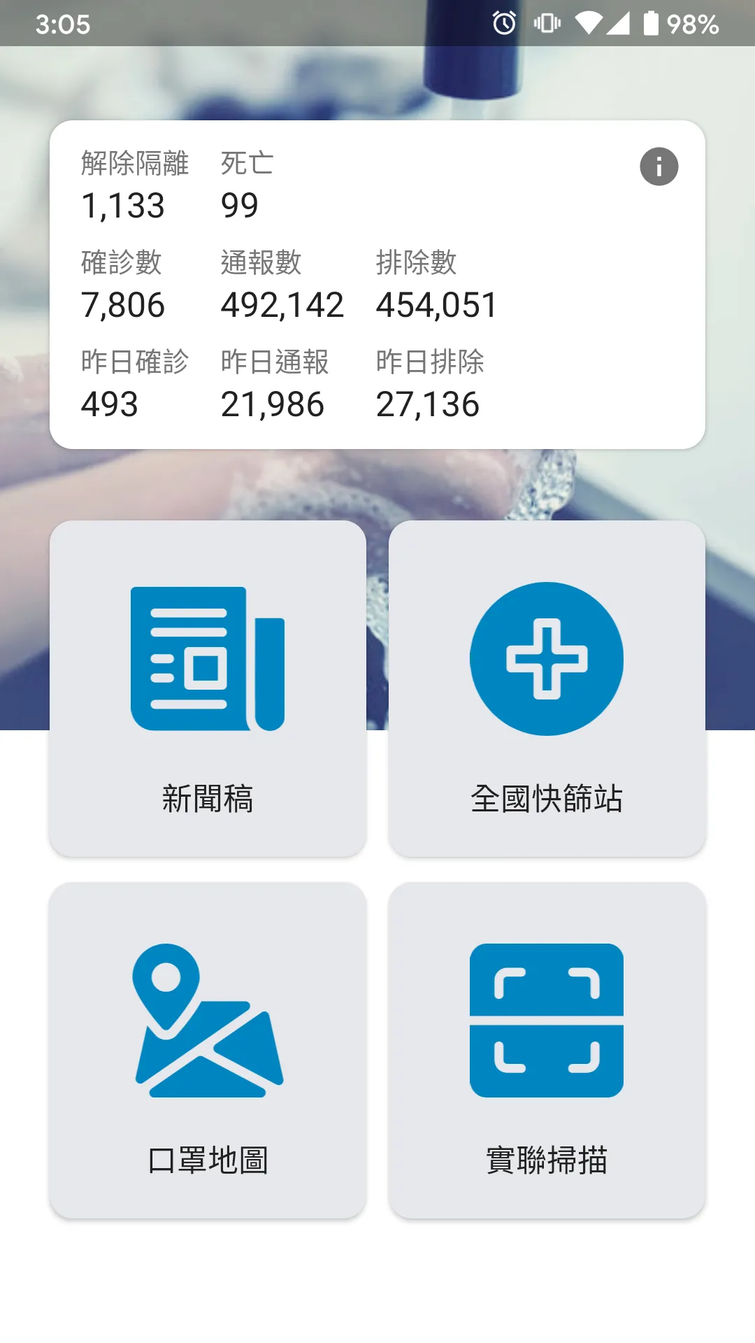 防疫資訊站 - 實聯制掃描、確診資訊、全國快篩站、口罩資訊地 | Indus Appstore | Screenshot