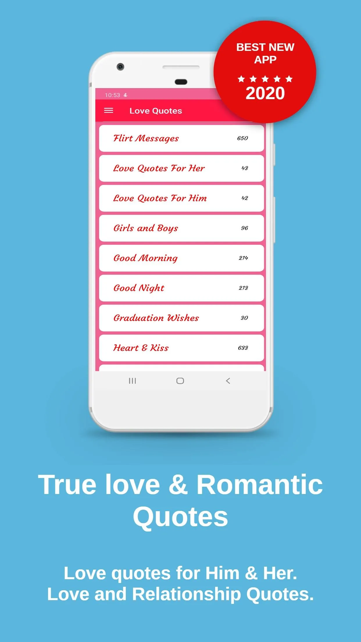 Love Quotes & Romantic message | Indus Appstore | Screenshot