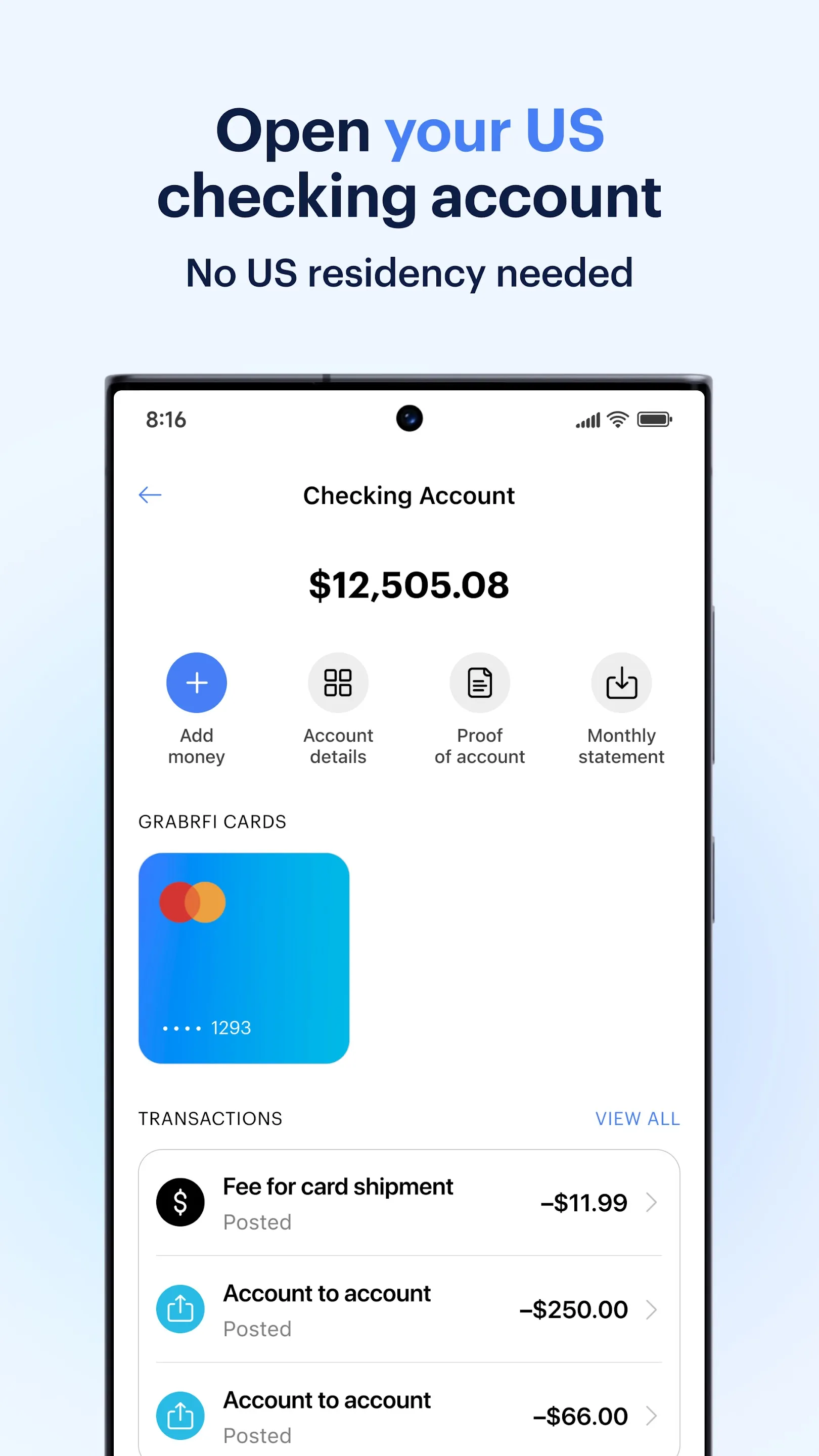 GrabrFi: Global USD Banking | Indus Appstore | Screenshot