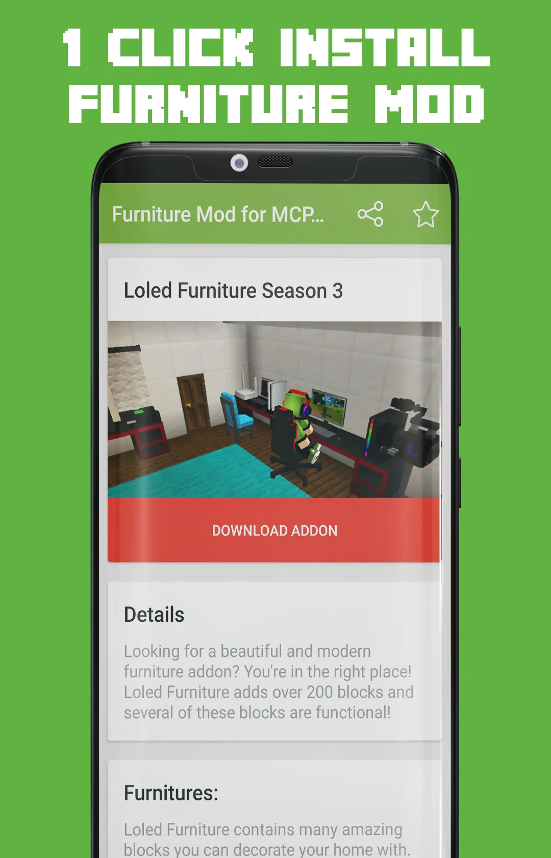 Furniture Mod for MCPE Loled 3 | Indus Appstore | Screenshot