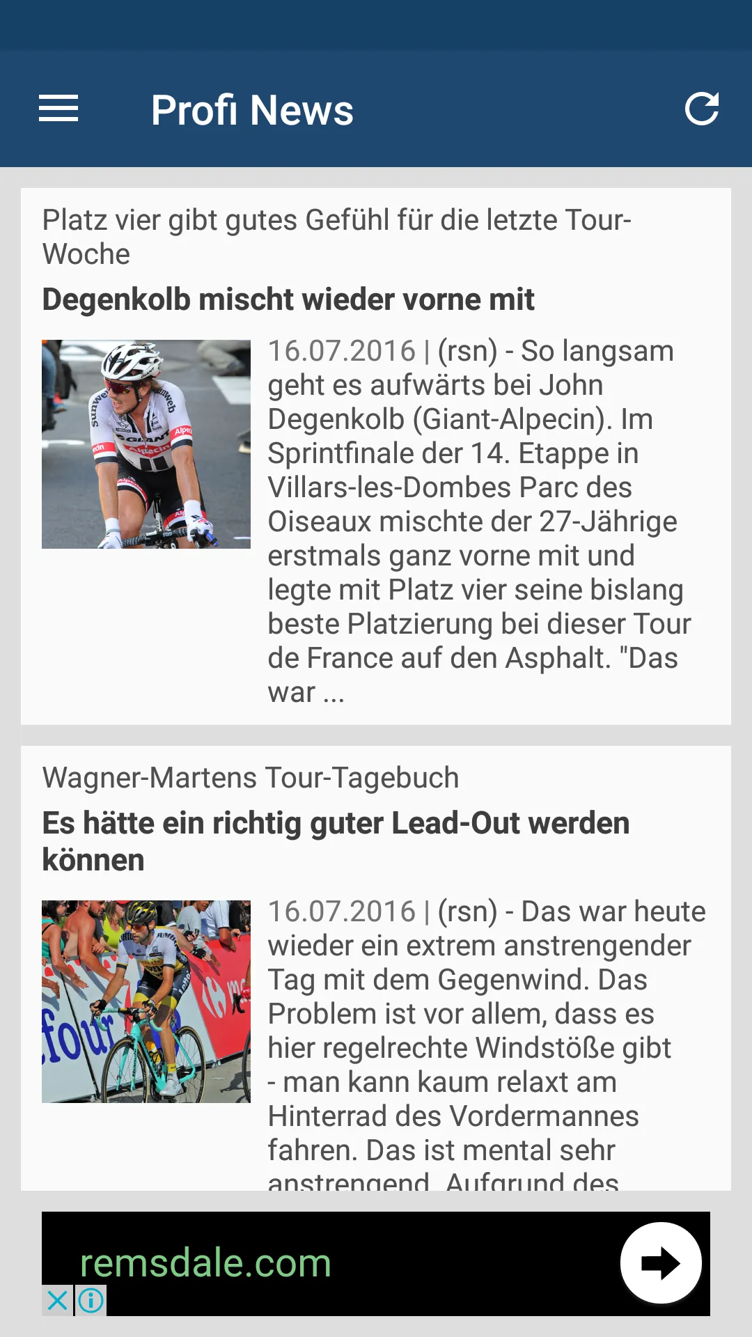 Radsport-News.com | Indus Appstore | Screenshot