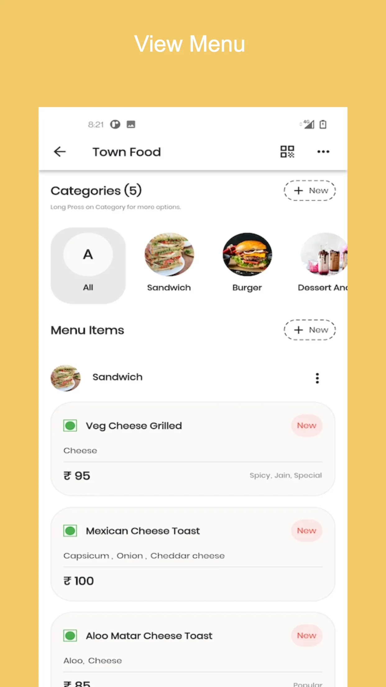 Restaurant Menu Maker | Indus Appstore | Screenshot