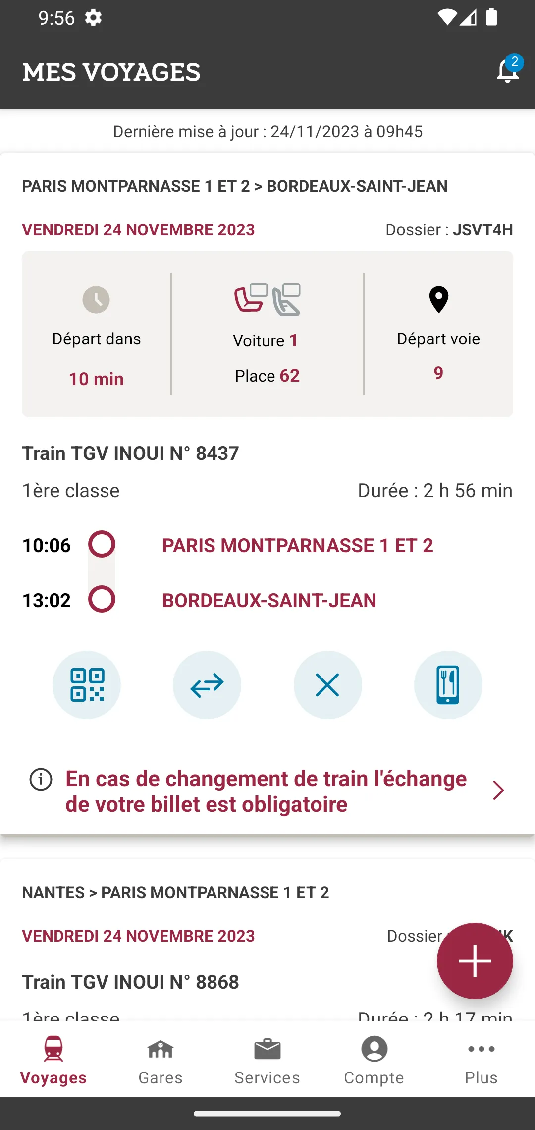 TGV INOUI PRO | Indus Appstore | Screenshot