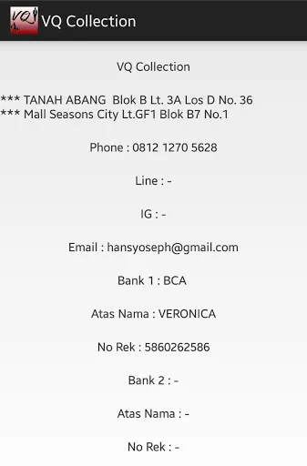 VQ Collection Tanah Abang | Indus Appstore | Screenshot