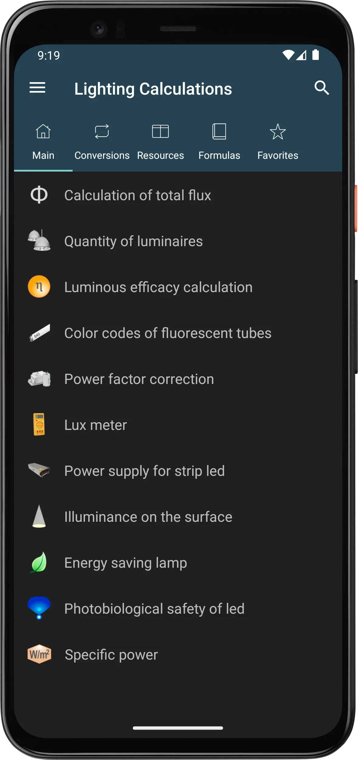 Lighting Calculations | Indus Appstore | Screenshot