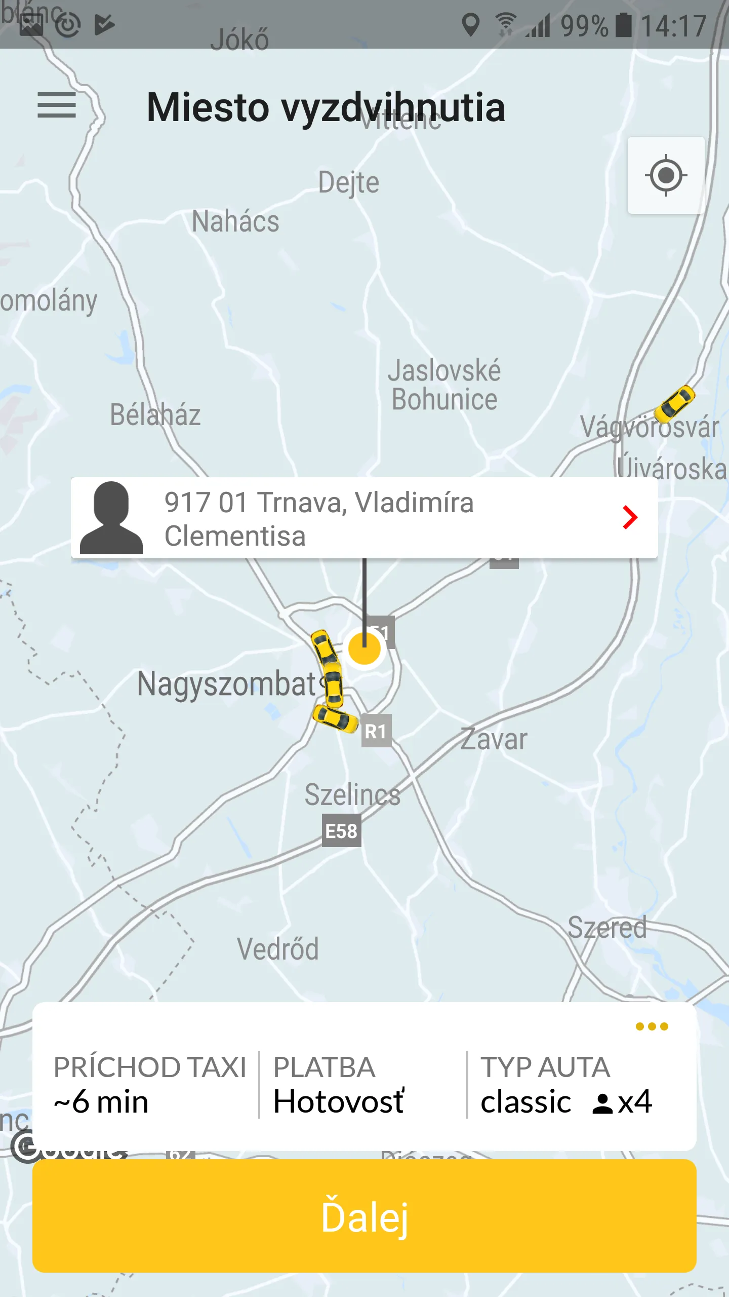 Yellow Taxi Trnava | Indus Appstore | Screenshot