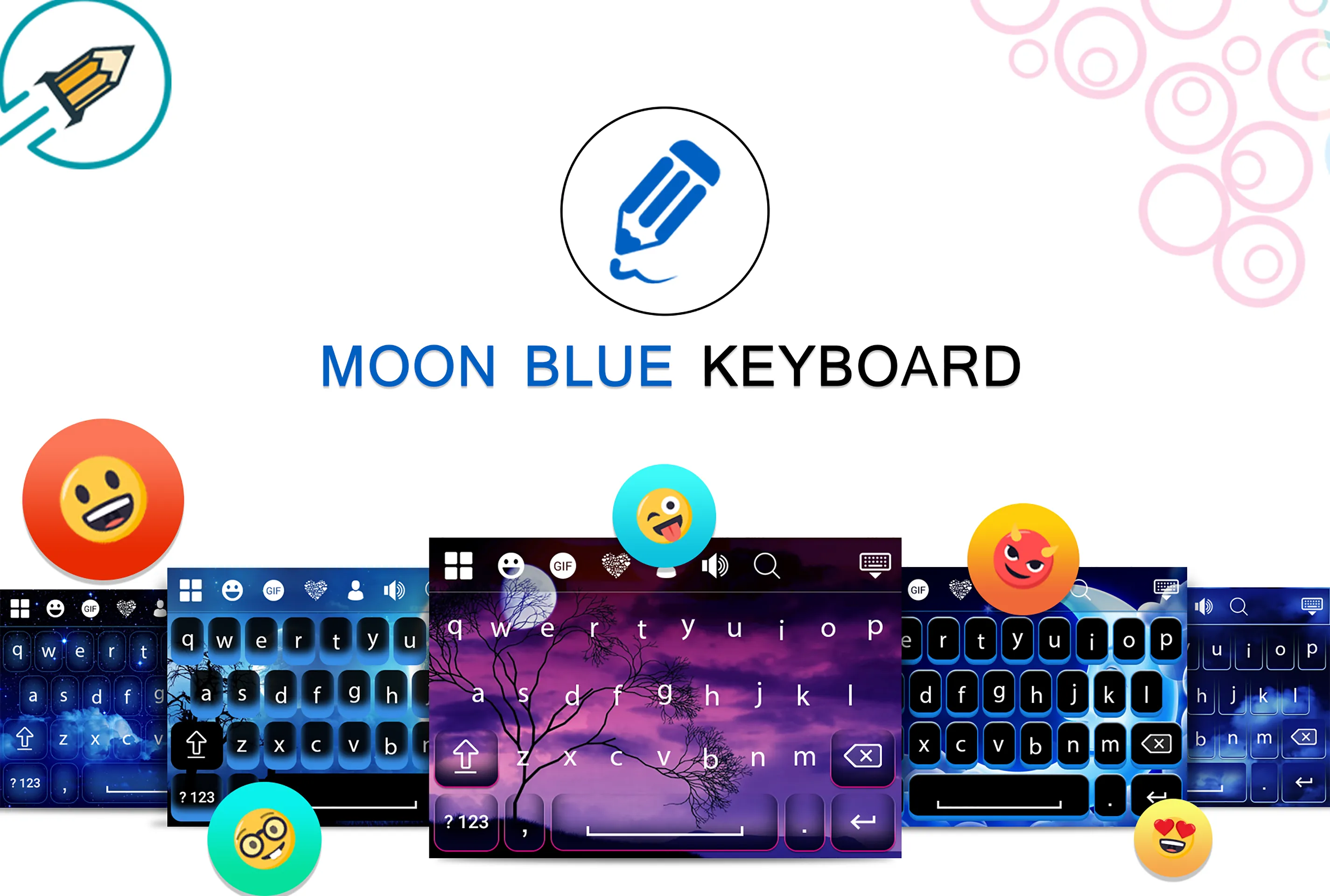 Moon Blue Keyboard | Indus Appstore | Screenshot