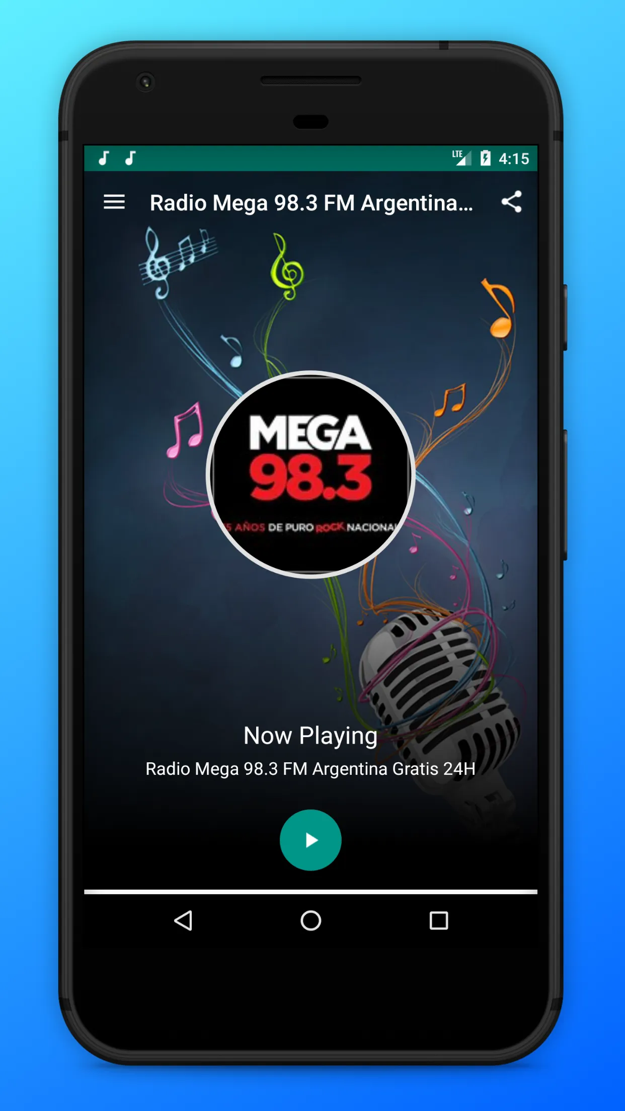 Radio Mega 98.3 Puro Rock App | Indus Appstore | Screenshot