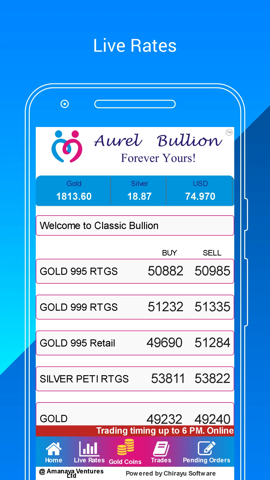 Aurel Bullion - Amanaya Ventur | Indus Appstore | Screenshot