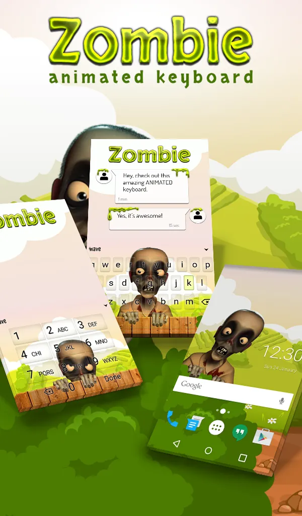 Zombie Keyboard & Wallpaper | Indus Appstore | Screenshot