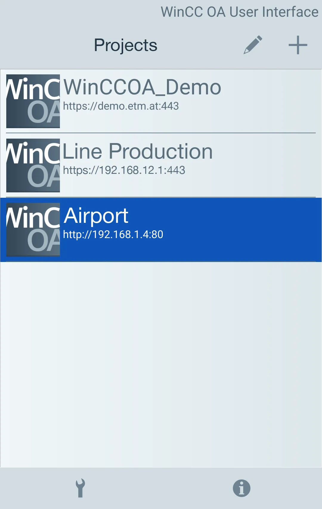 SIMATIC WinCC OA UI | Indus Appstore | Screenshot