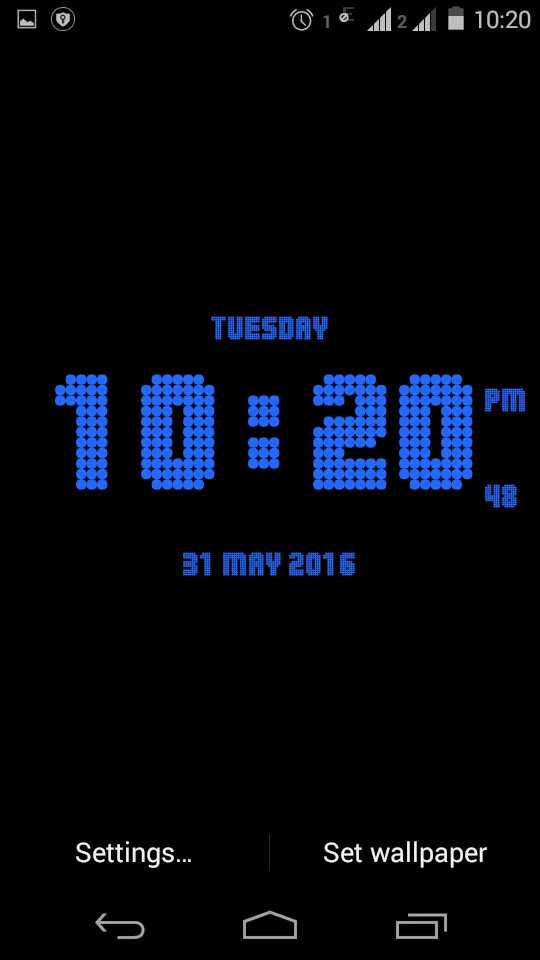 Dotted digital clock lwp | Indus Appstore | Screenshot