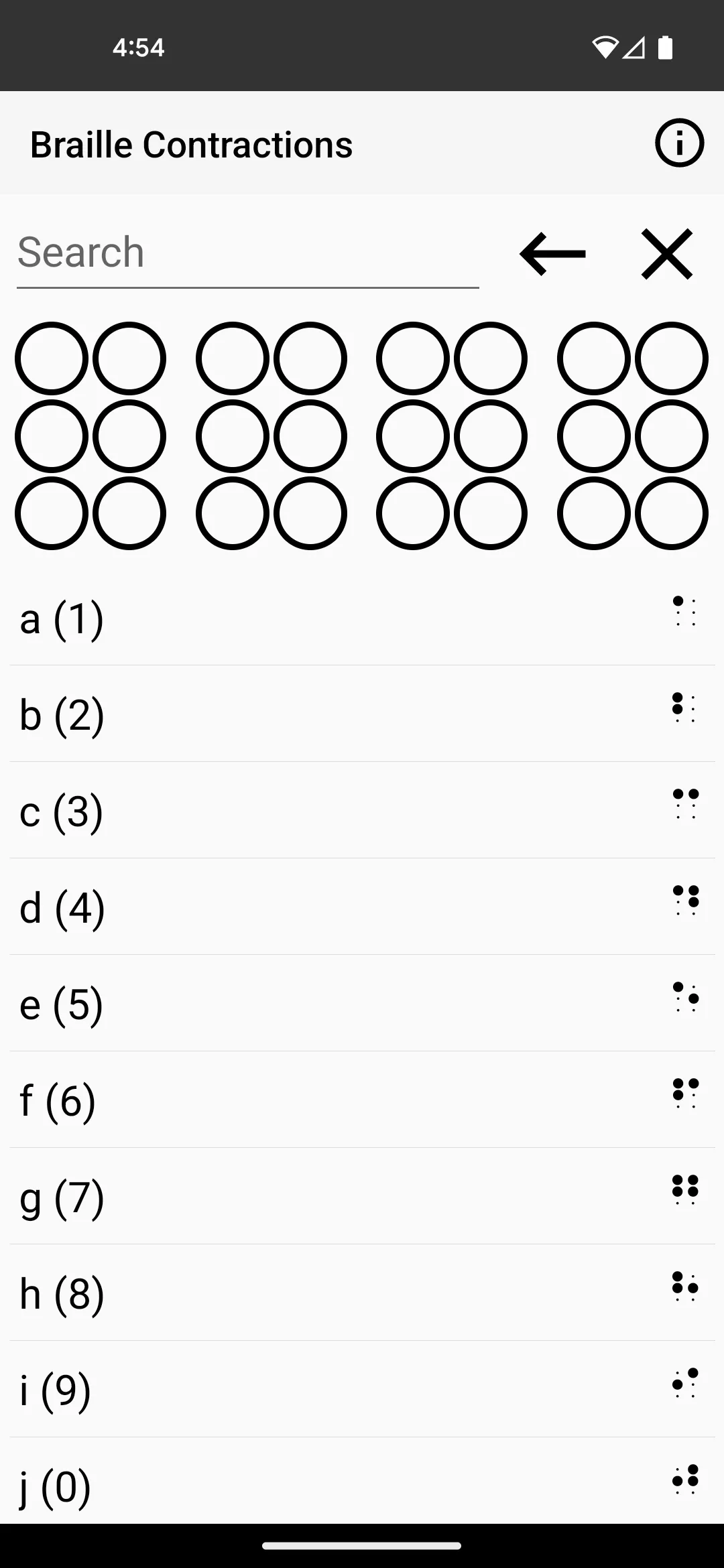 Braille Contraction Lookup | Indus Appstore | Screenshot