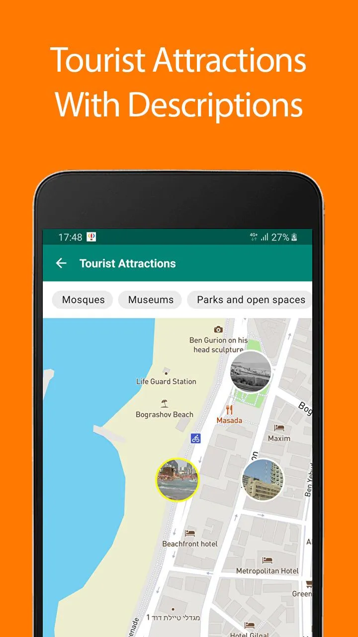 Tel Aviv Offline Map and Trave | Indus Appstore | Screenshot