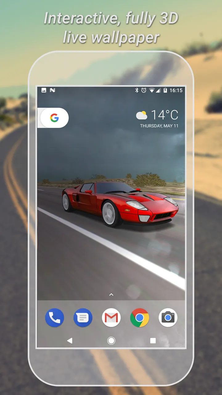 3D Car Live Wallpaper Lite | Indus Appstore | Screenshot