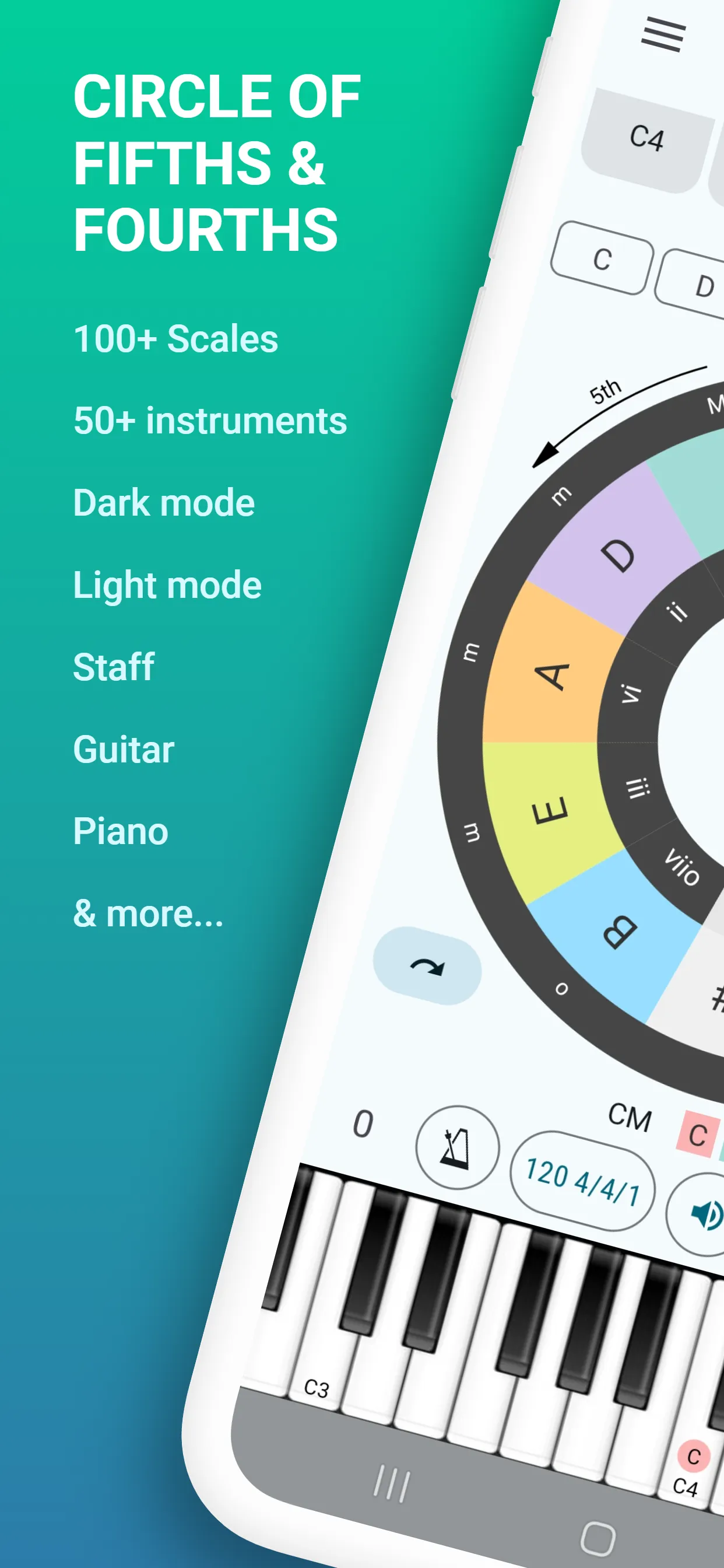 Circle of Fifths of 100+Scales | Indus Appstore | Screenshot