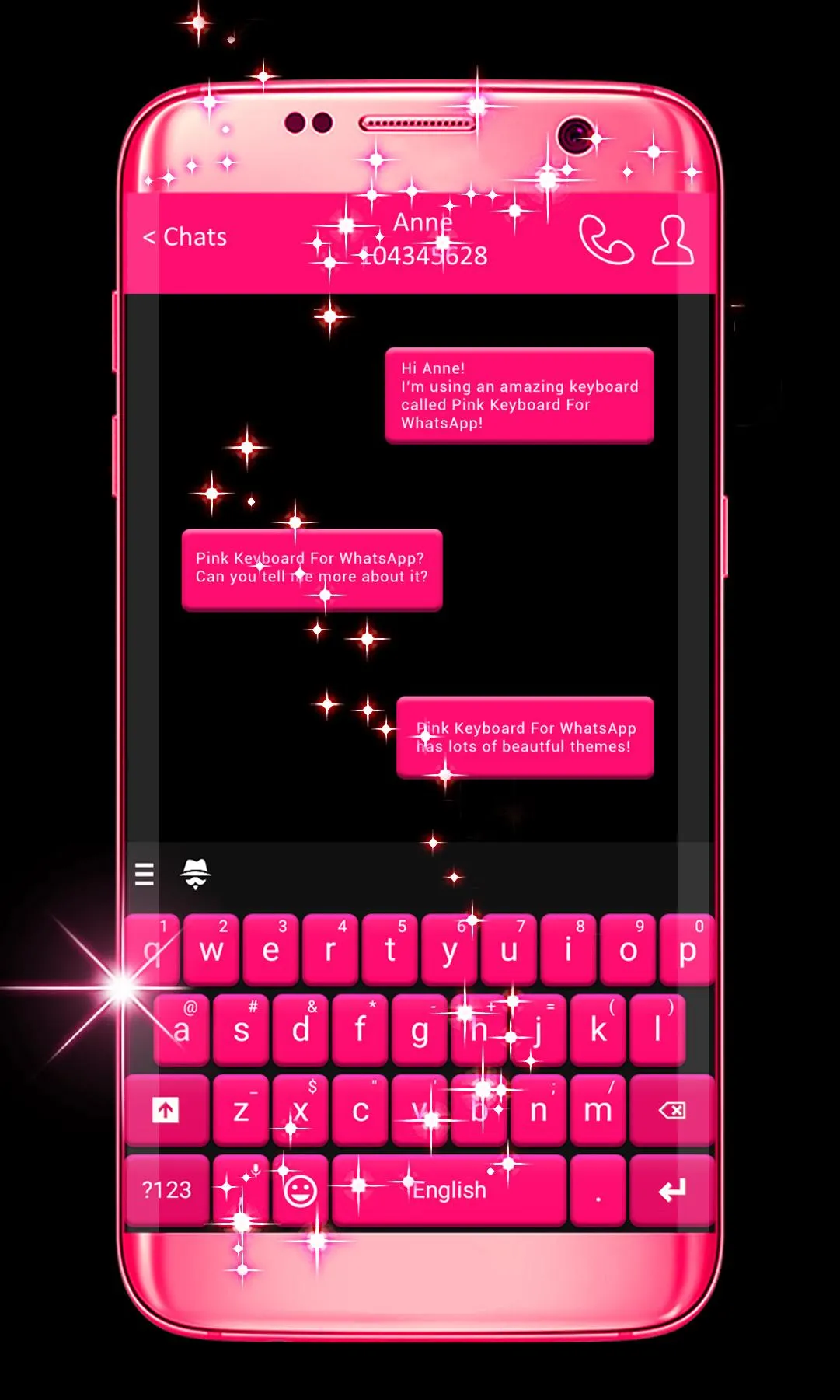 Pink Keyboard For WhatsApp | Indus Appstore | Screenshot