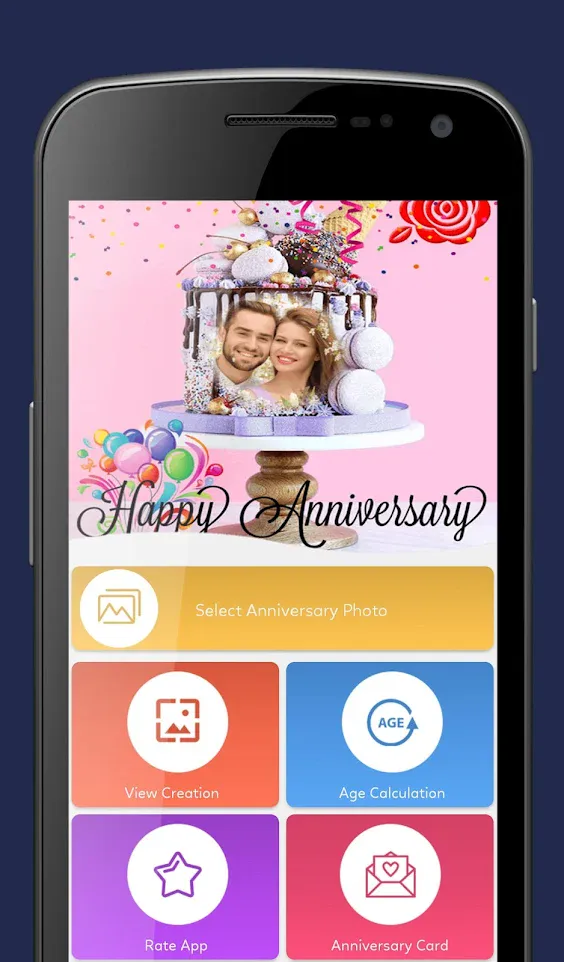 Name On Anniversary Cake Photo | Indus Appstore | Screenshot