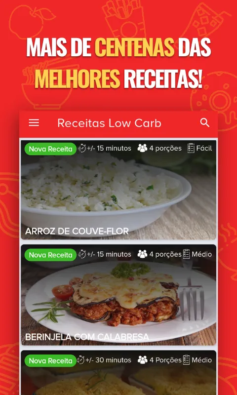 Receita Low Carb em portugues | Indus Appstore | Screenshot