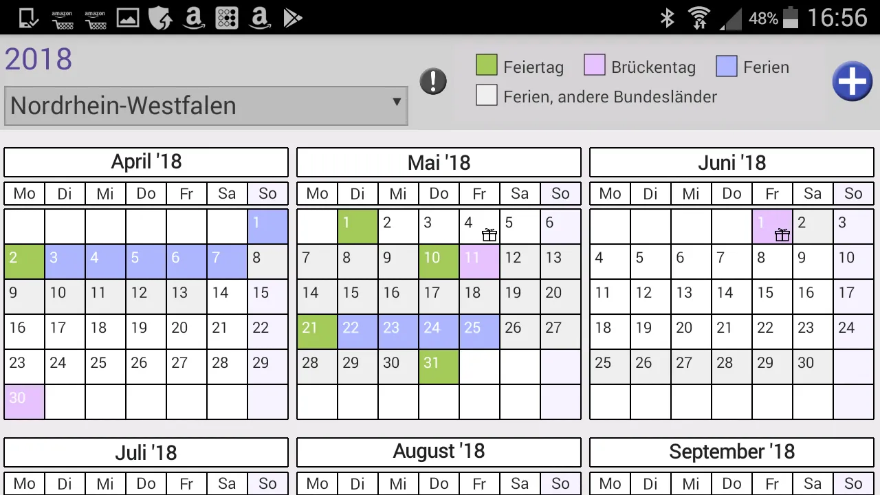 Bundesferien, Ferien+Feiertage | Indus Appstore | Screenshot