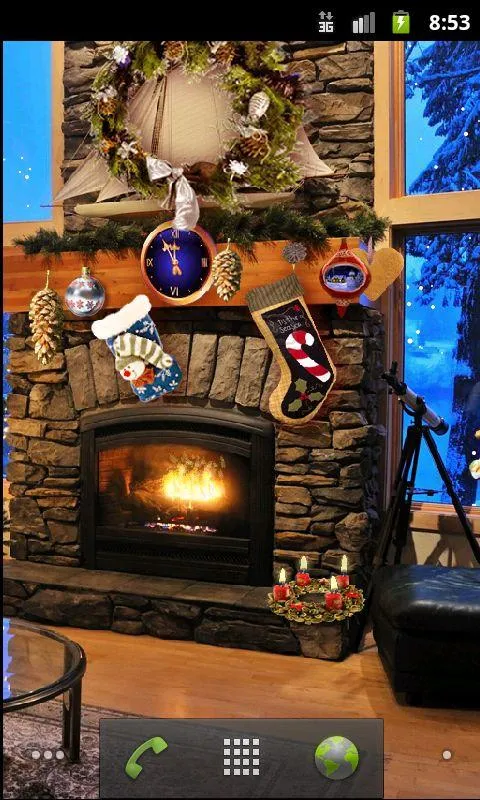 Christmas Fireplace Lwp | Indus Appstore | Screenshot