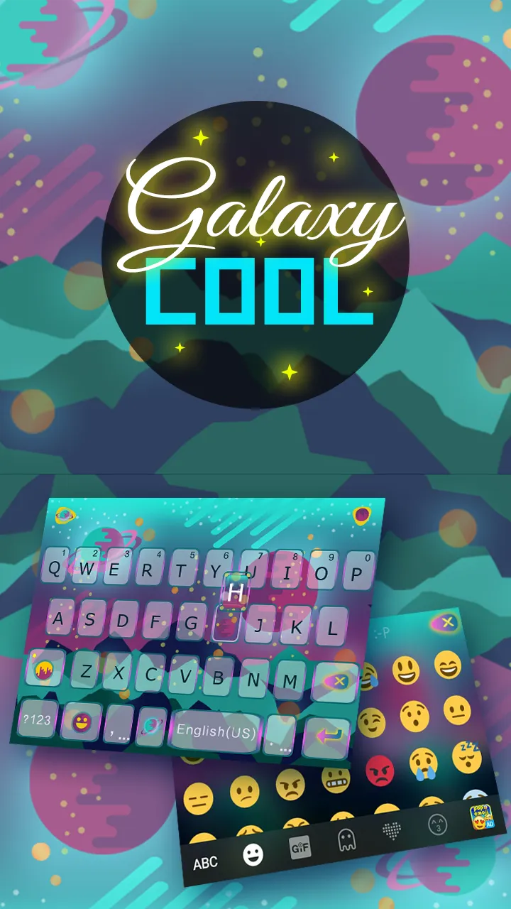 Galaxy Cool Kika Keyboard | Indus Appstore | Screenshot