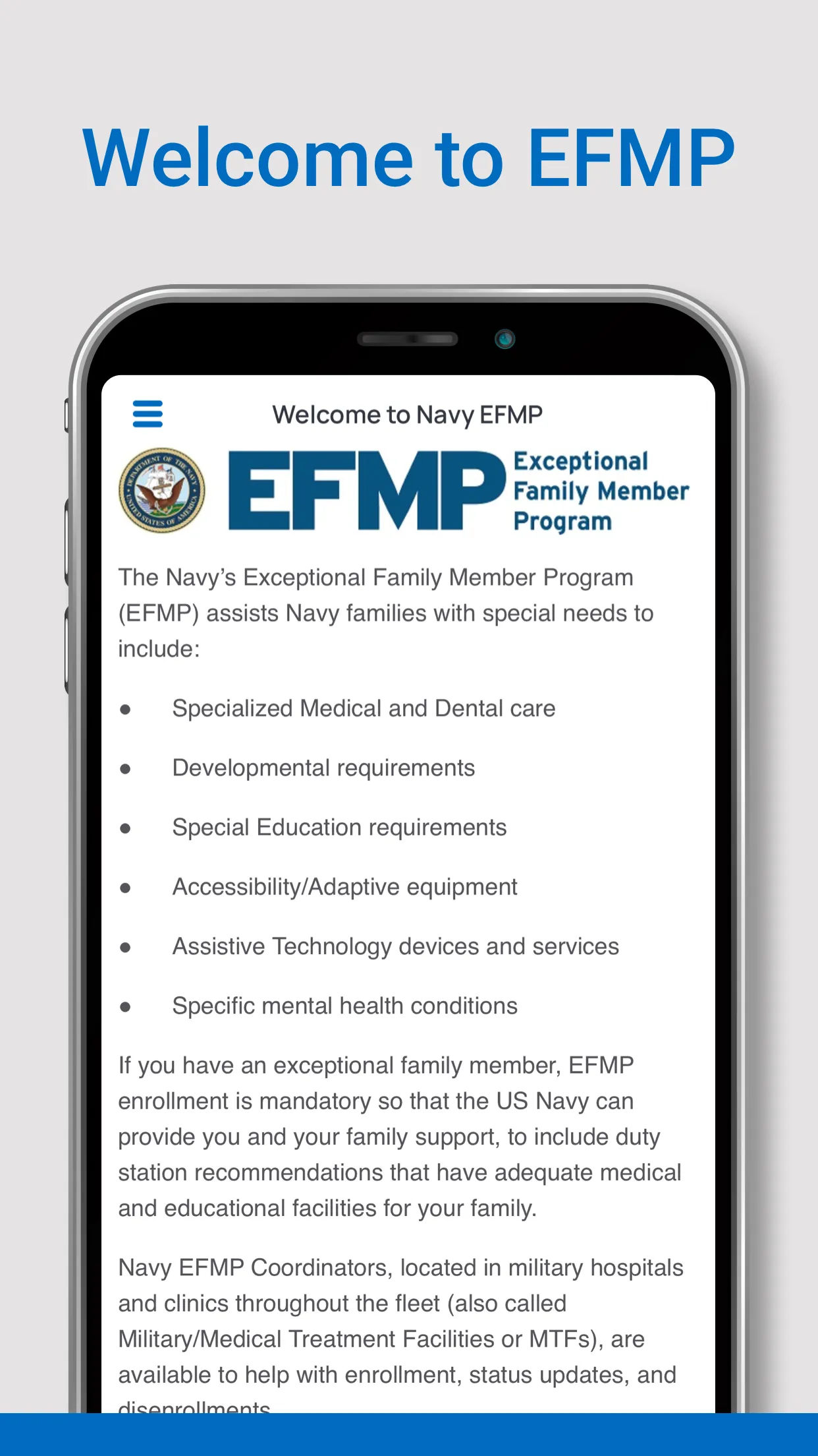 Navy EFMP | Indus Appstore | Screenshot