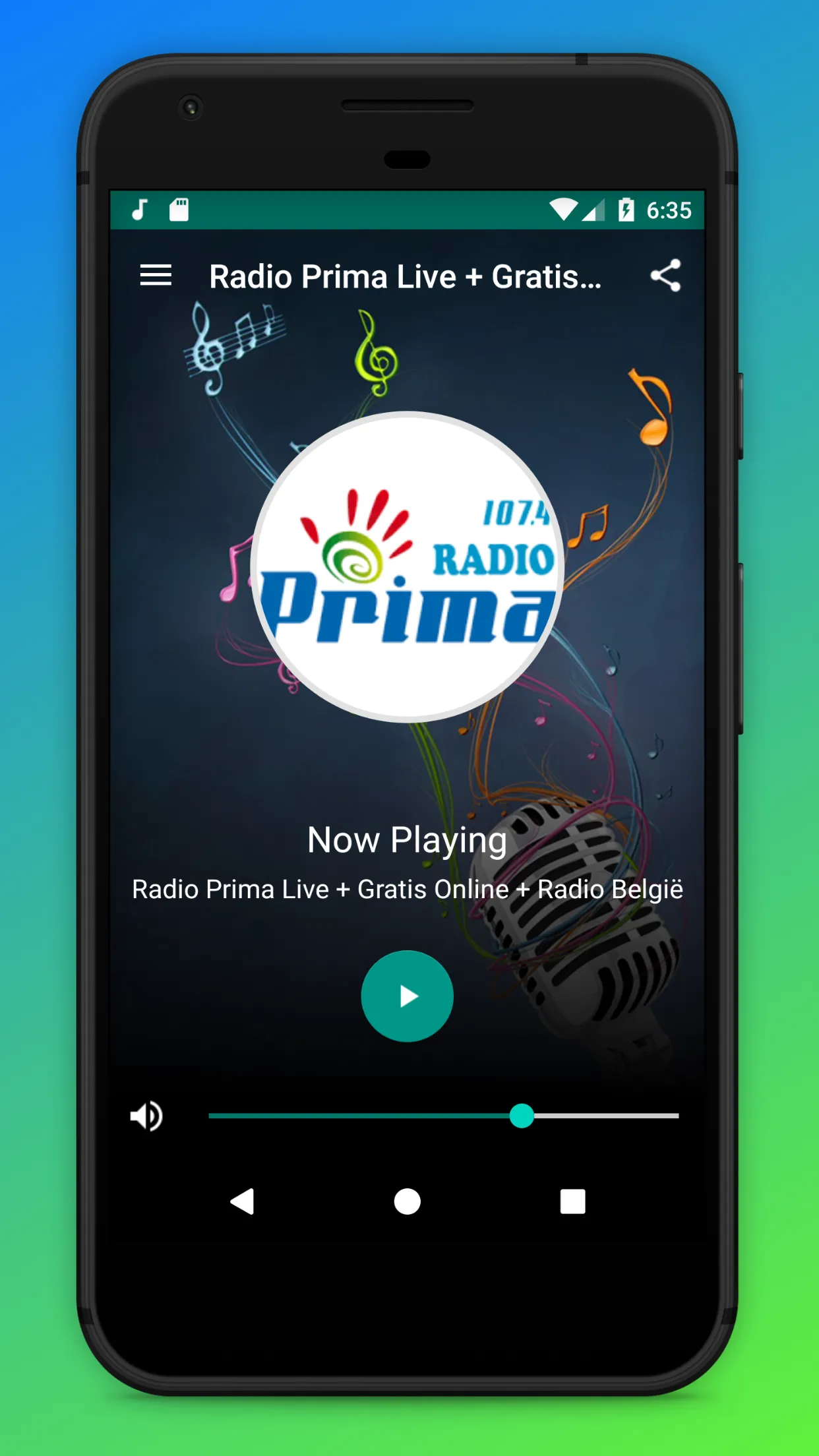 Radio Prima 107.4 App België | Indus Appstore | Screenshot