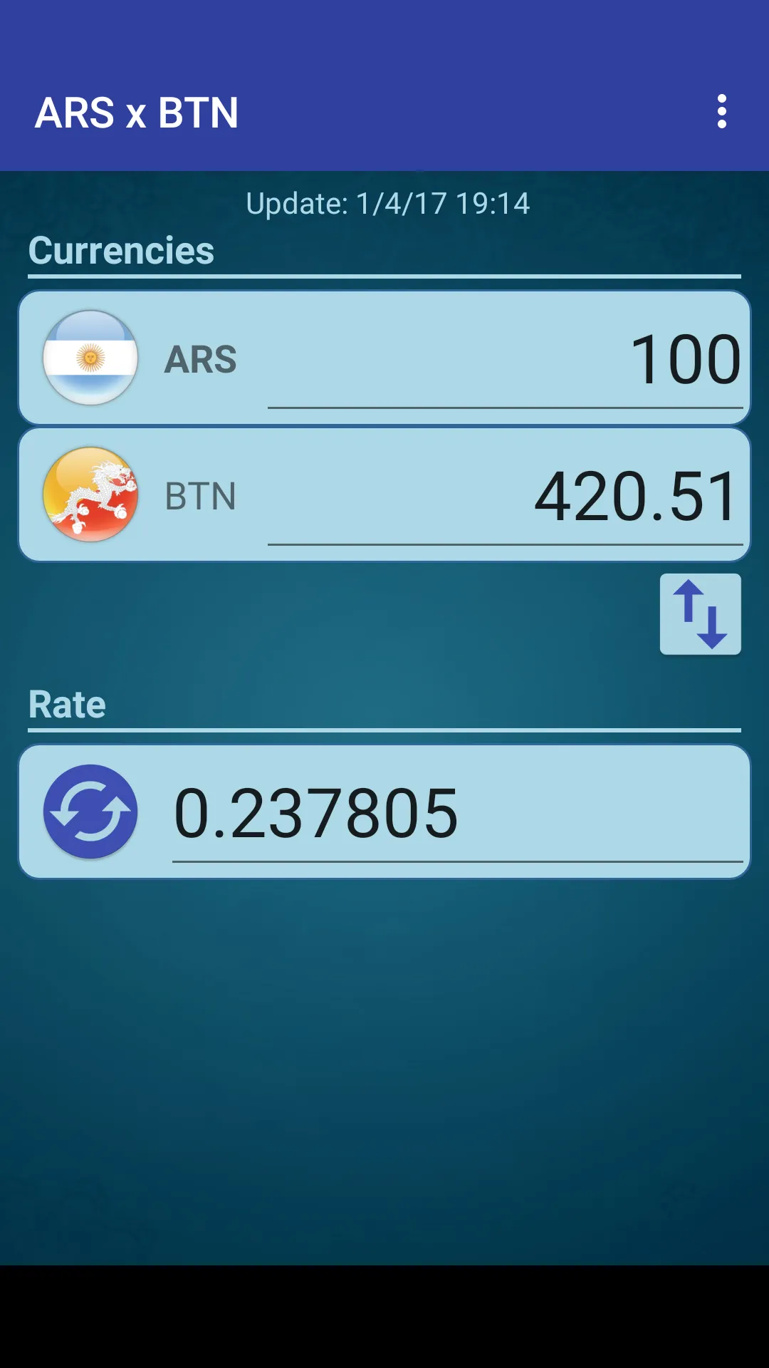 Arg. Peso x Bhutanese Ngultrum | Indus Appstore | Screenshot