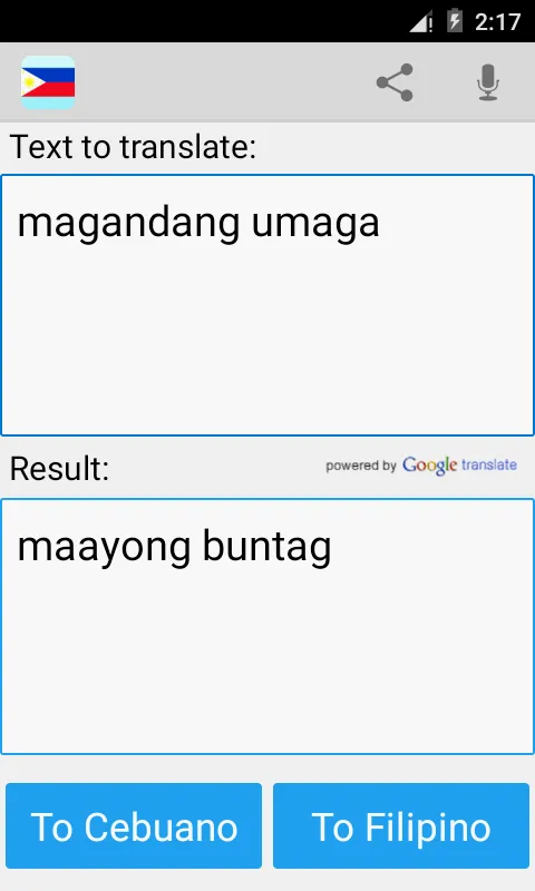 Filipino Cebuano Translator | Indus Appstore | Screenshot