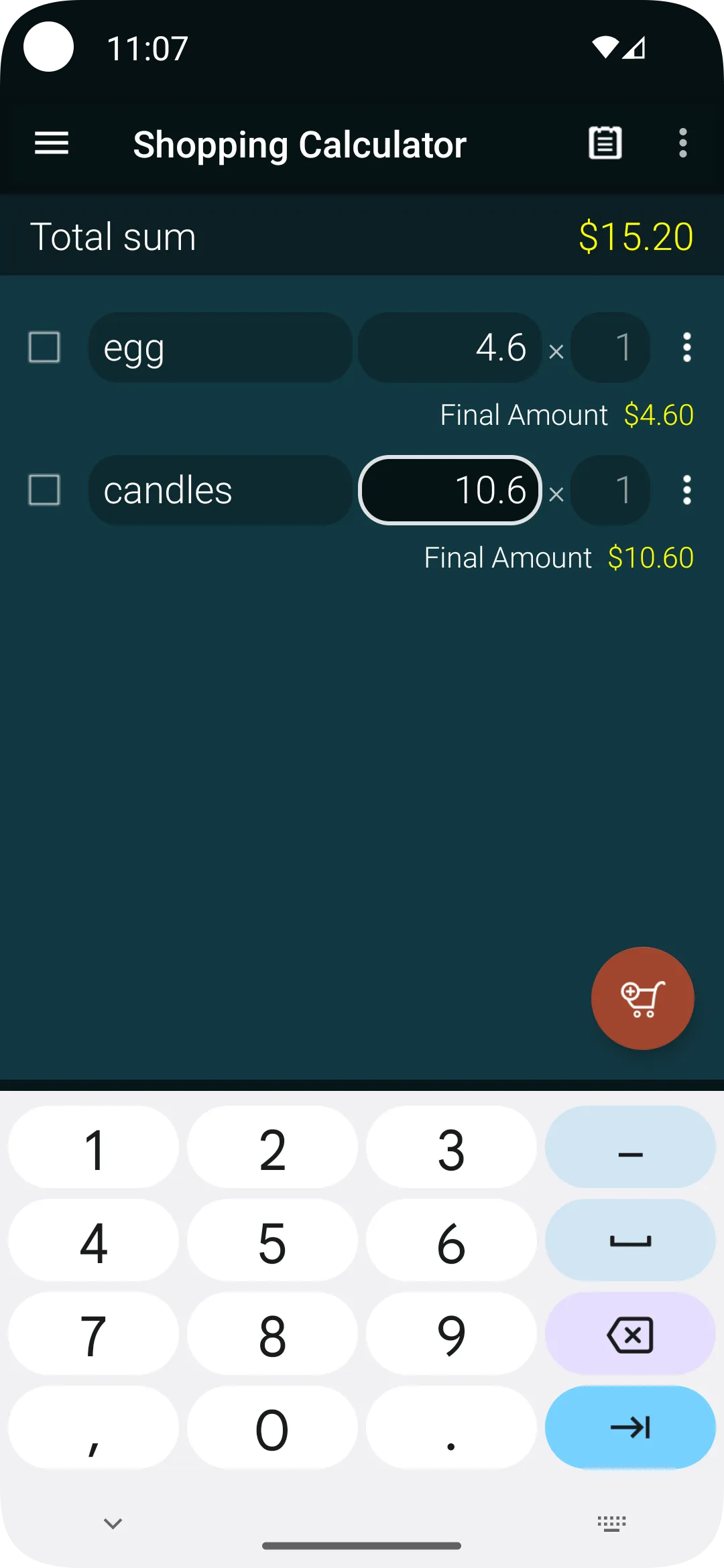 Shopping Calculator | Indus Appstore | Screenshot