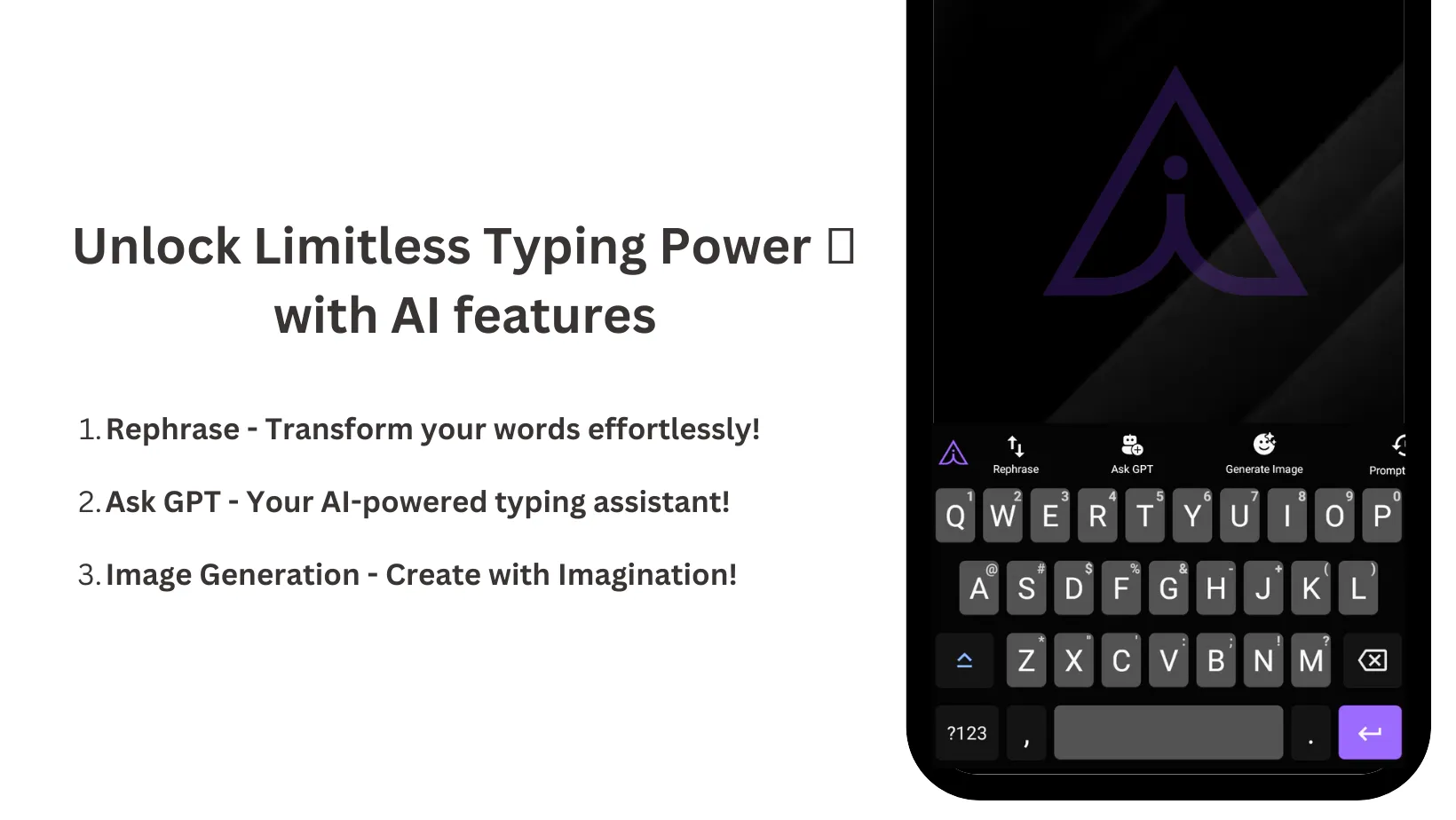 Keybot - AI, GPT type Keyboard | Indus Appstore | Screenshot