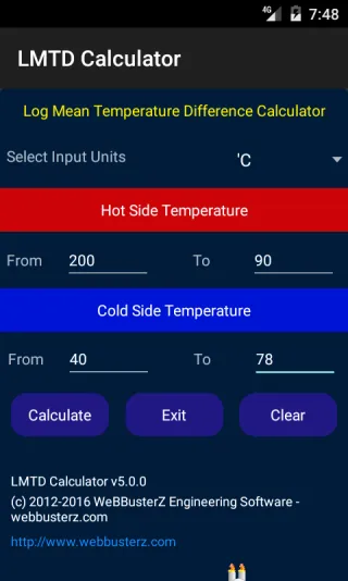 LMTD Calculator | Indus Appstore | Screenshot