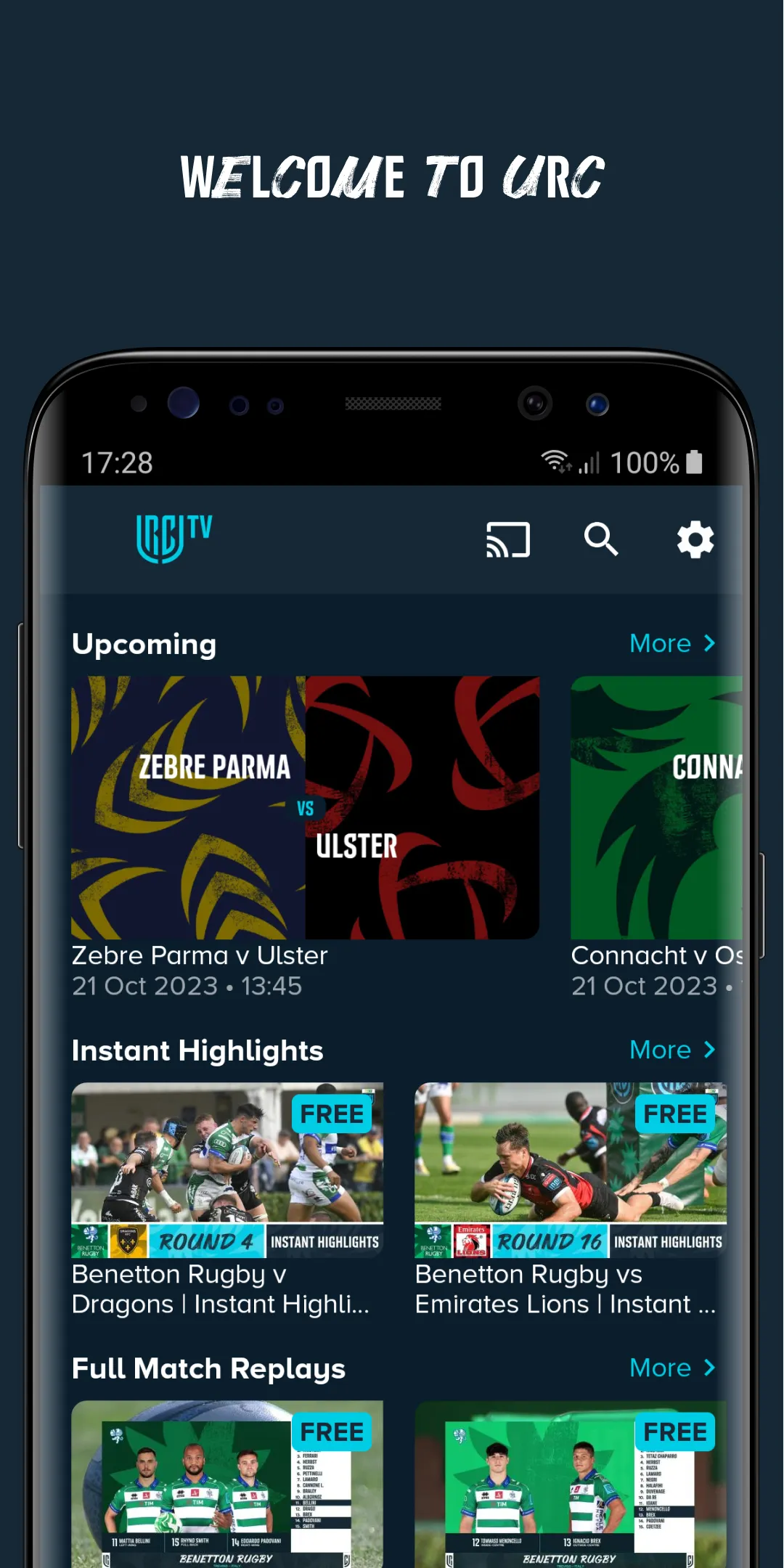 URC TV: Watch Live URC Rugby | Indus Appstore | Screenshot