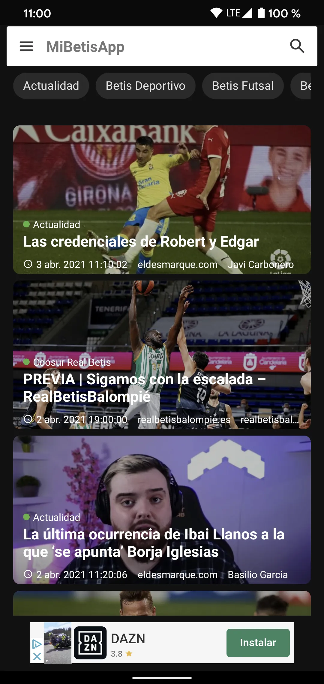 Mi Betis App - Noticias Betis | Indus Appstore | Screenshot