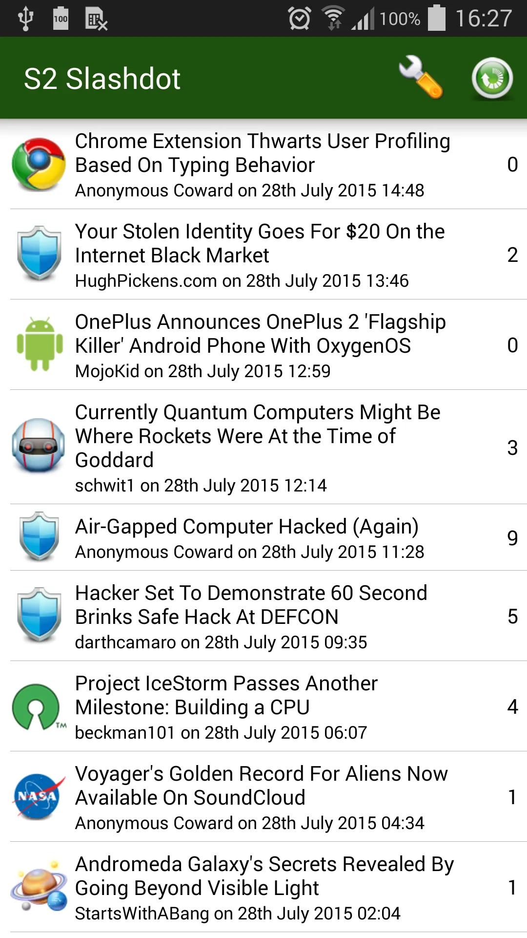 S2 Slashdot | Indus Appstore | Screenshot