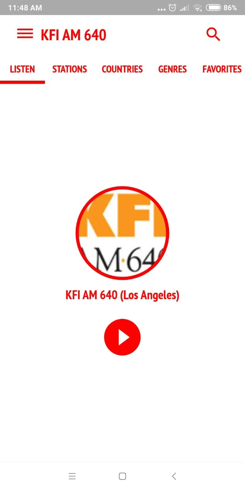 KFI AM 640 Radio Los Angeles | Indus Appstore | Screenshot