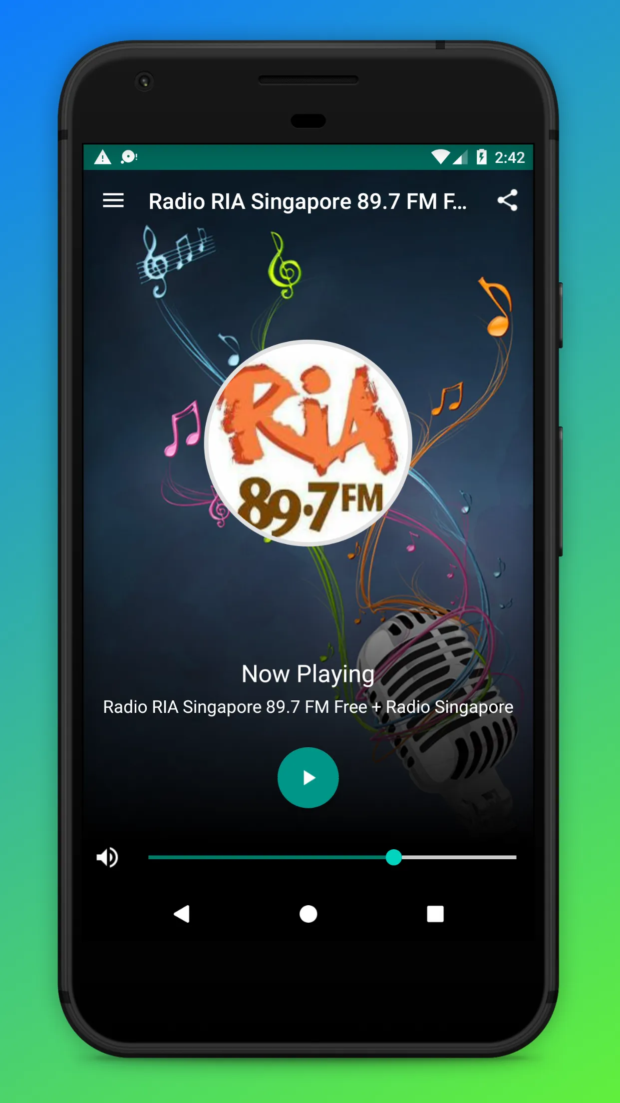 Radio RIA 89.7 Singapore FM SG | Indus Appstore | Screenshot