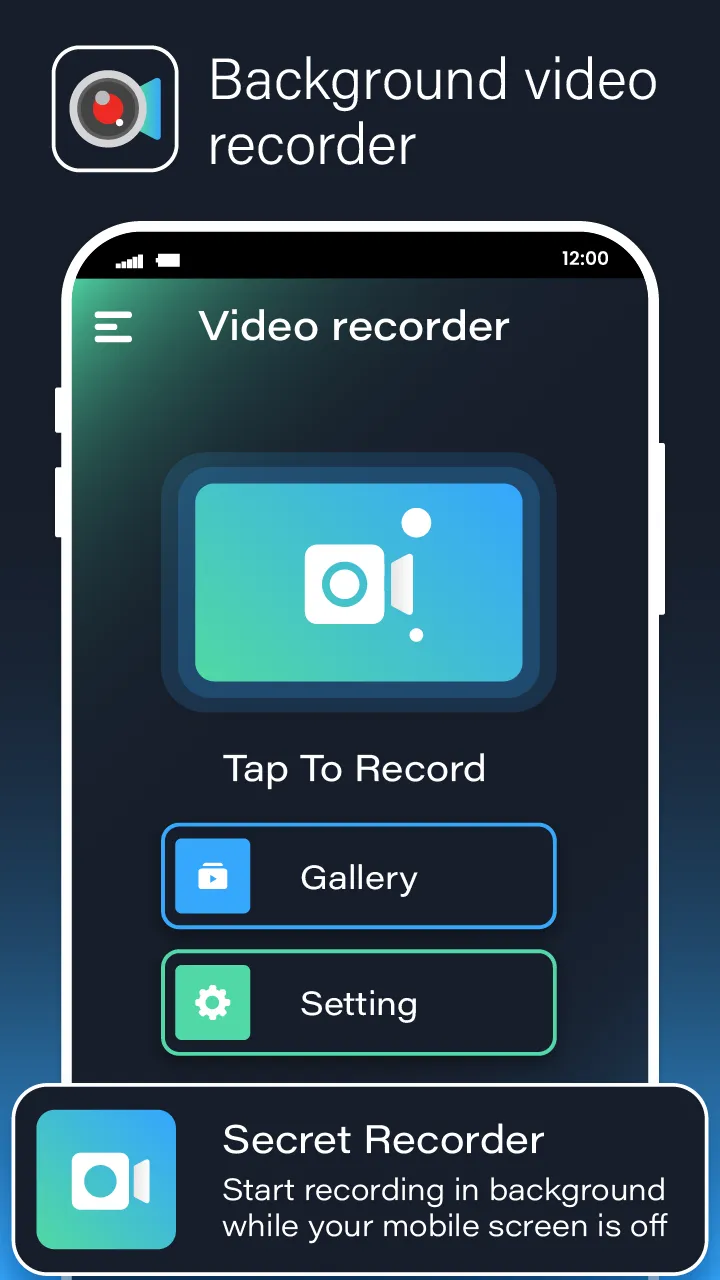 Background Video Recorder Cam | Indus Appstore | Screenshot