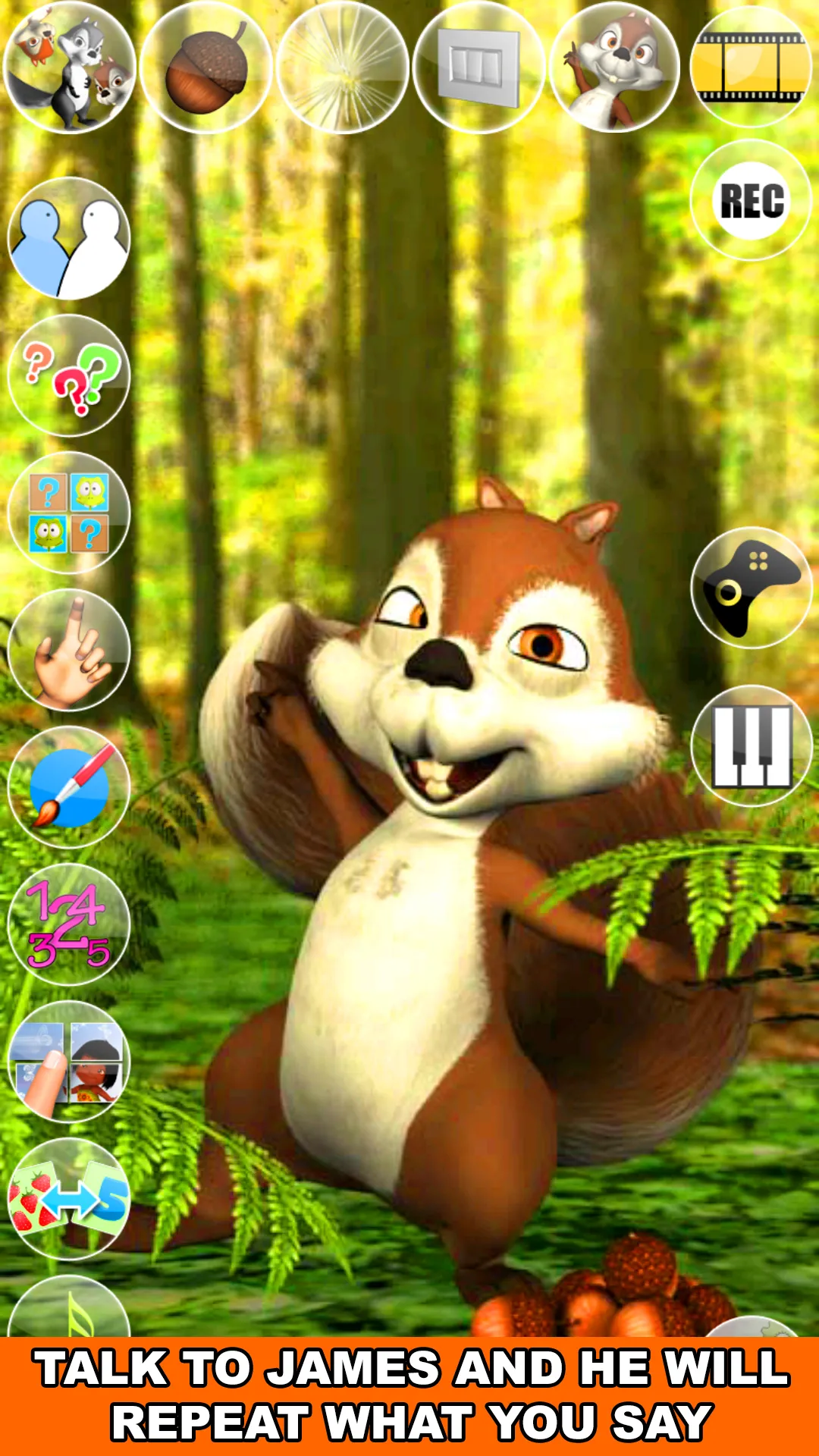 Talking James Squirrel | Indus Appstore | Screenshot