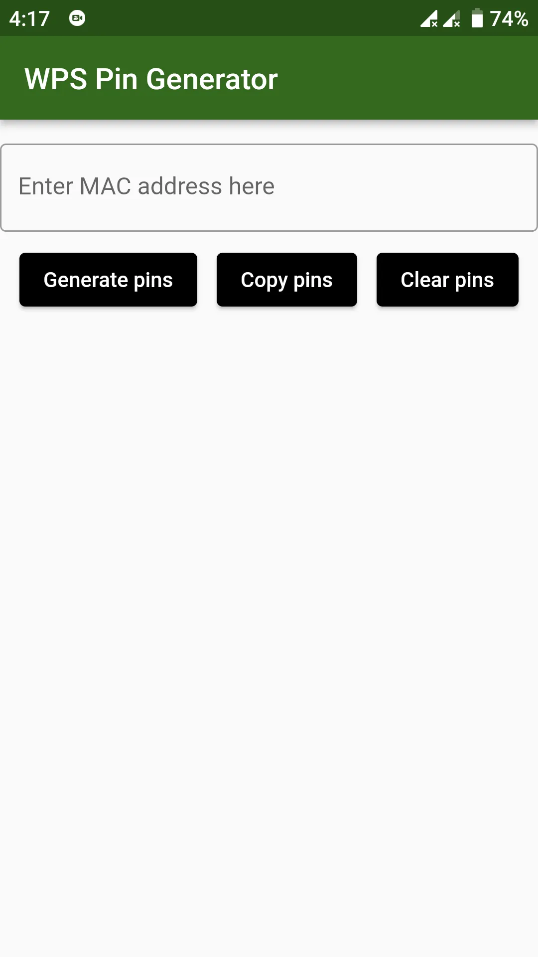 WPS WPA WIFI PIN GENERATOR | Indus Appstore | Screenshot