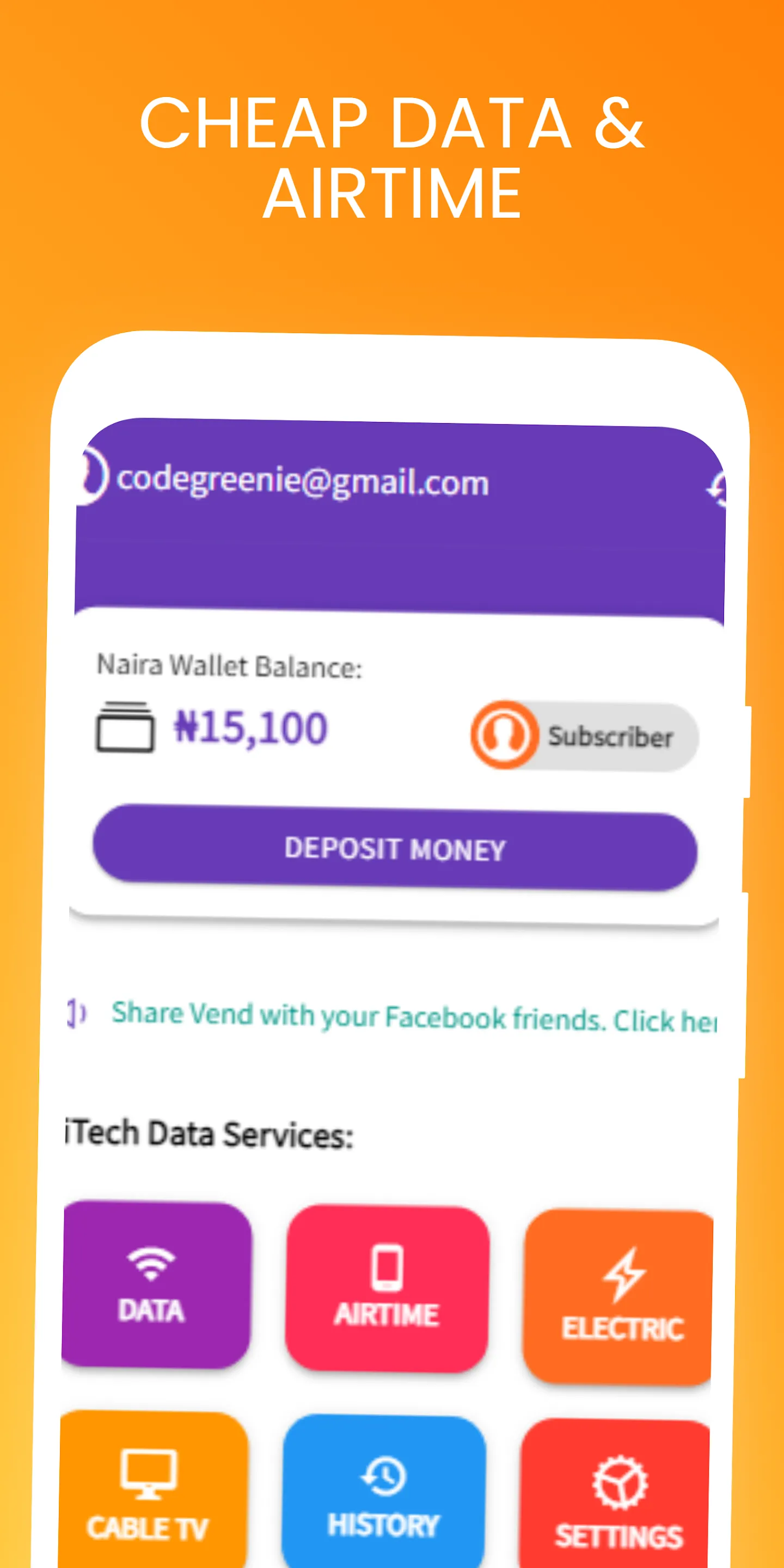 iTech: Cheap Data & Airtime | Indus Appstore | Screenshot