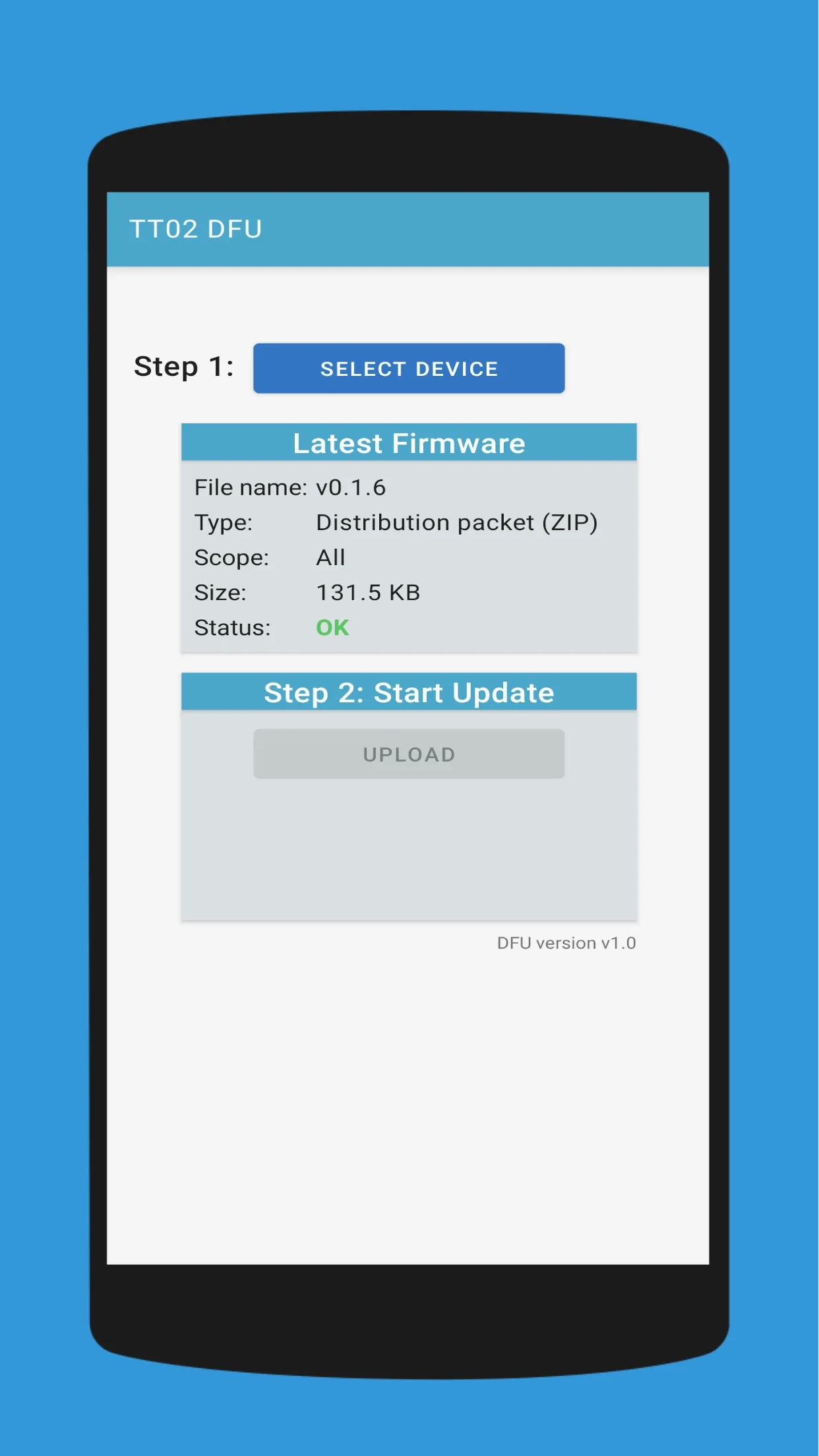 TT02 DFU Tool | Indus Appstore | Screenshot