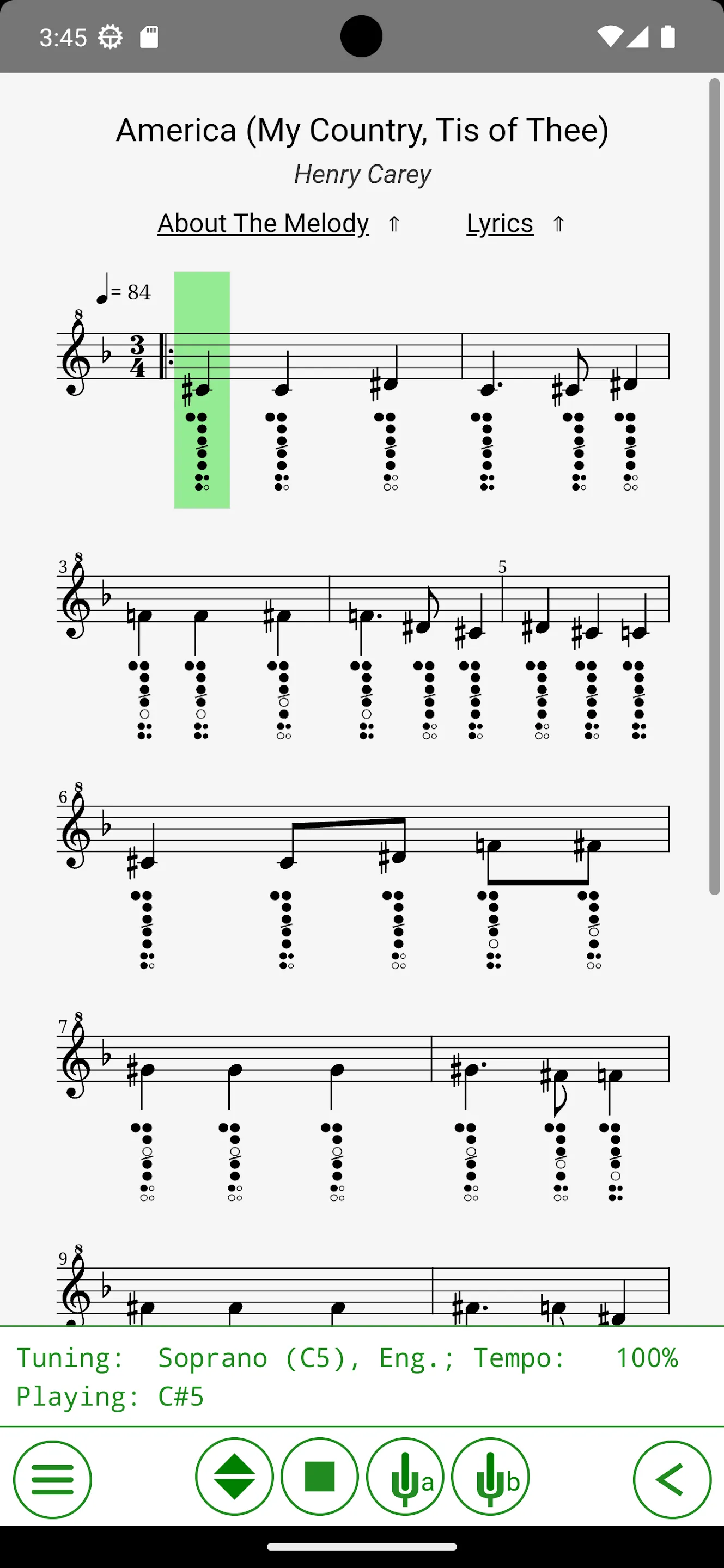 Recorder Flute Tabs | Indus Appstore | Screenshot