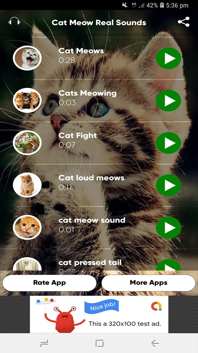 Cat Meow Real Sounds | Indus Appstore | Screenshot