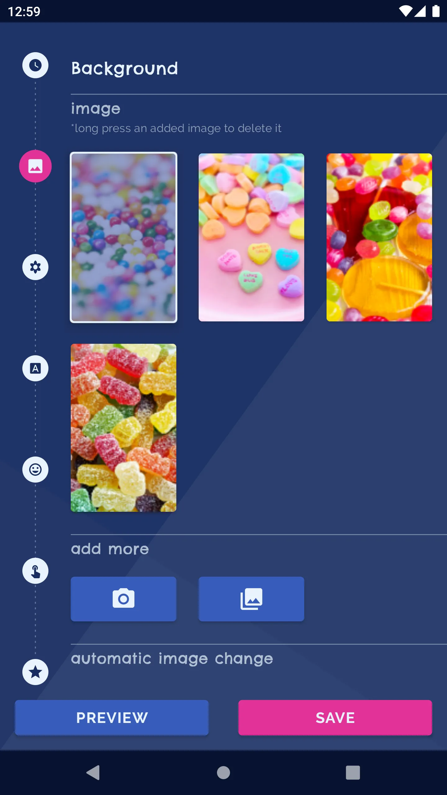 Sweet Candy Clock Wallpaper | Indus Appstore | Screenshot