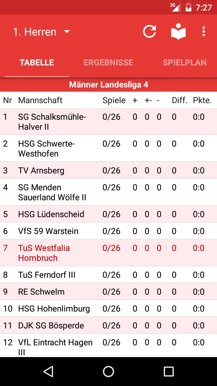 TuS Westfalia Hombruch Handbal | Indus Appstore | Screenshot