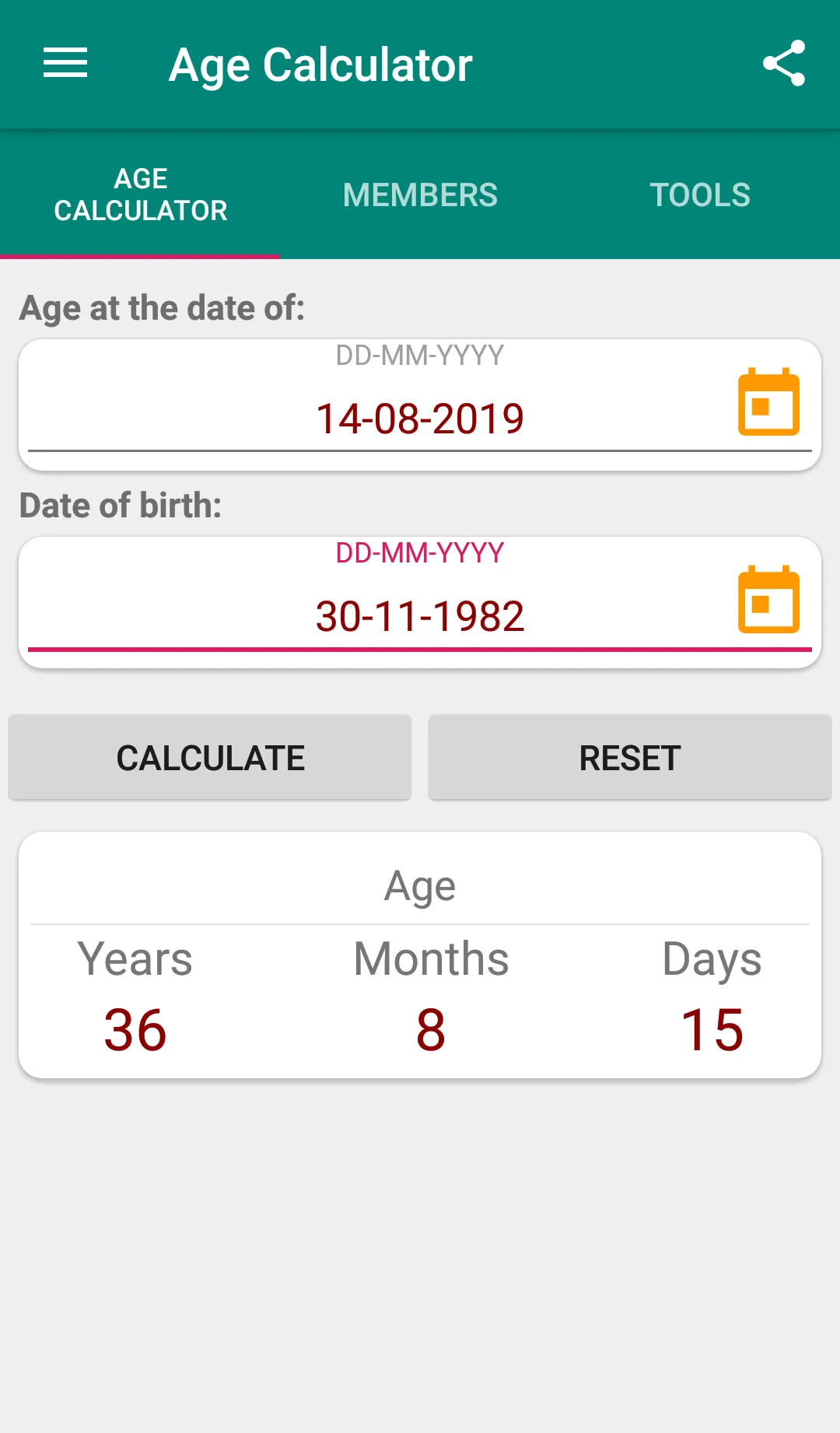 Age Calculator | Indus Appstore | Screenshot