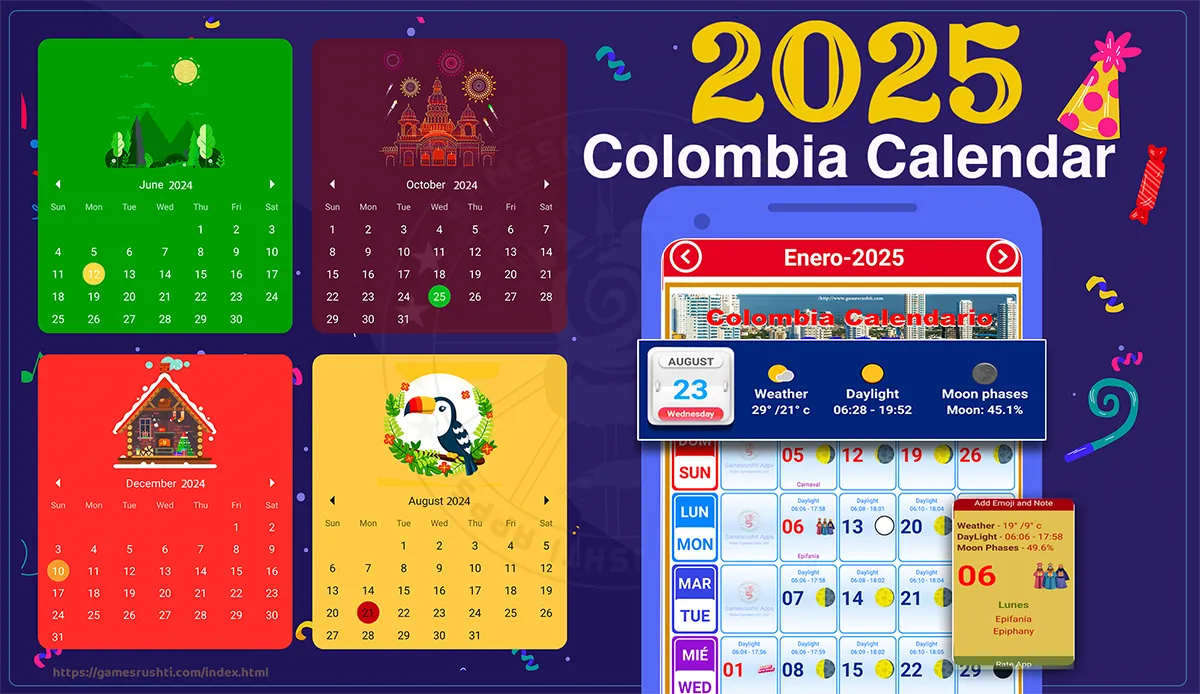 Colombia Calendario 2025 | Indus Appstore | Screenshot